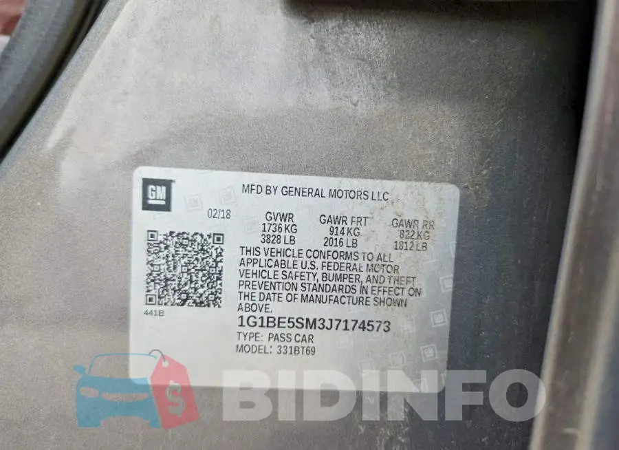1G1BE5SM3J7174573 Photo# 12