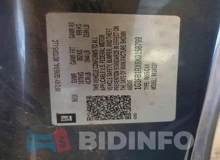 1G1FB1RX8K0158799 Photo# 12