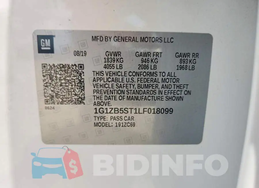 1G1ZB5ST1LF018099 Photo# 12