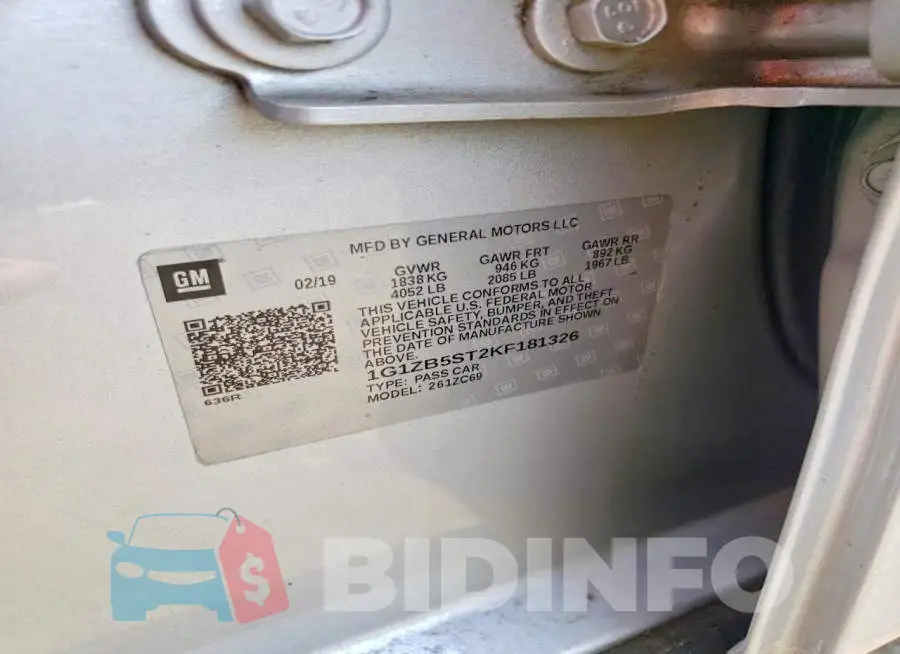 1G1ZB5ST2KF181326 Photo# 12