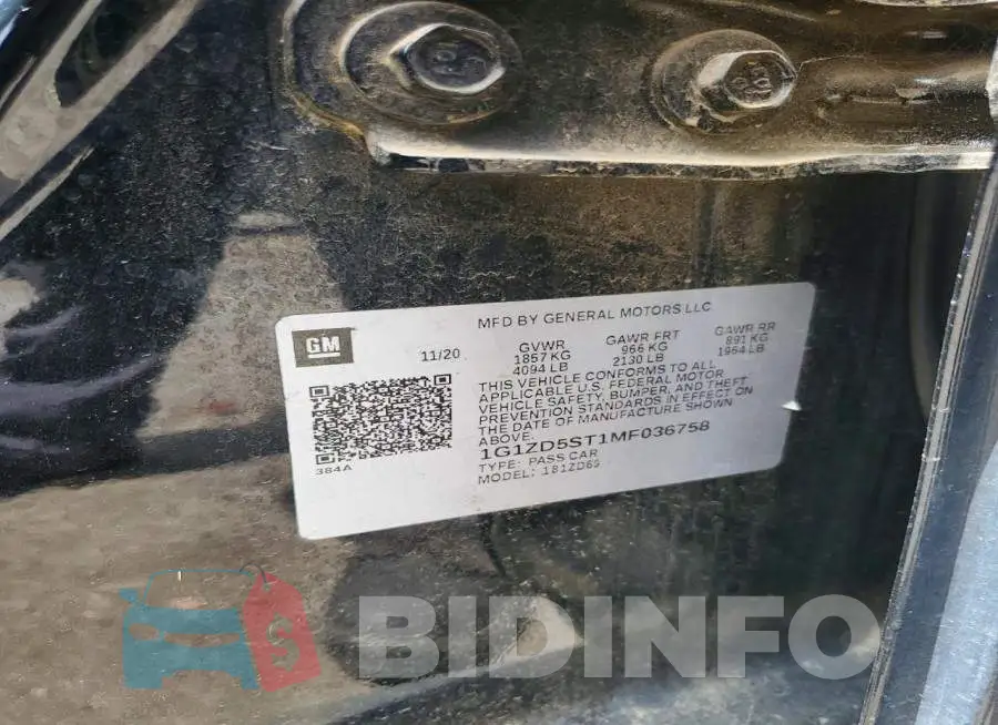 1G1ZD5ST1MF036758 Photo# 12