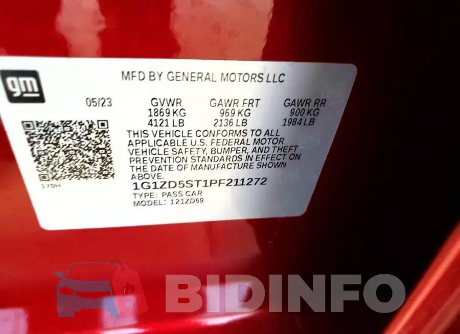 1G1ZD5ST1PF211272 Photo# 12