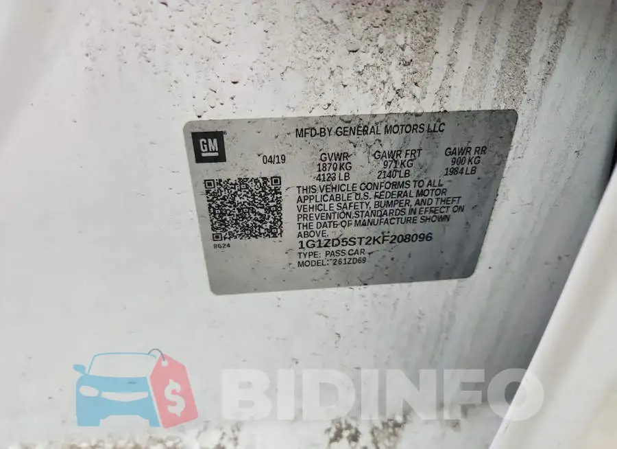 1G1ZD5ST2KF208096 Photo# 12