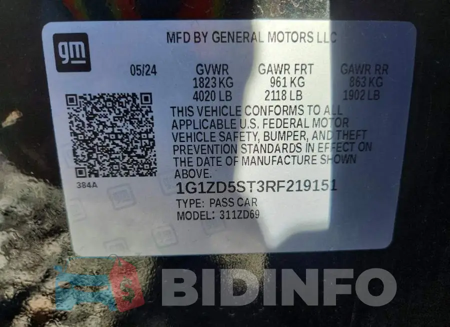 1G1ZD5ST3RF219151 Photo# 13