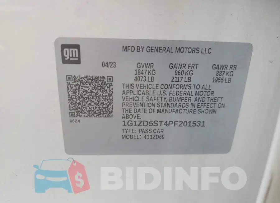 1G1ZD5ST4PF201531 Photo# 12
