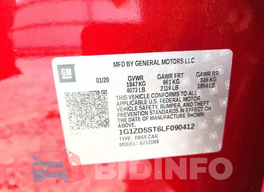 1G1ZD5ST6LF090412 Photo# 12