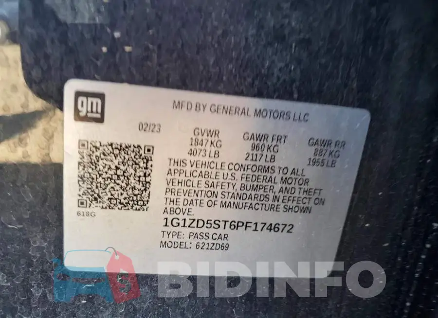 1G1ZD5ST6PF174672 Photo# 12