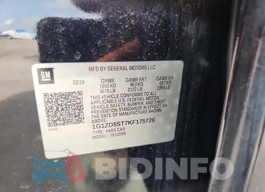 1G1ZD5ST7KF175726 Photo# 12