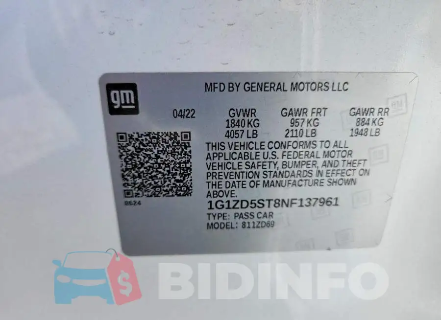 1G1ZD5ST8NF137961 Photo# 12