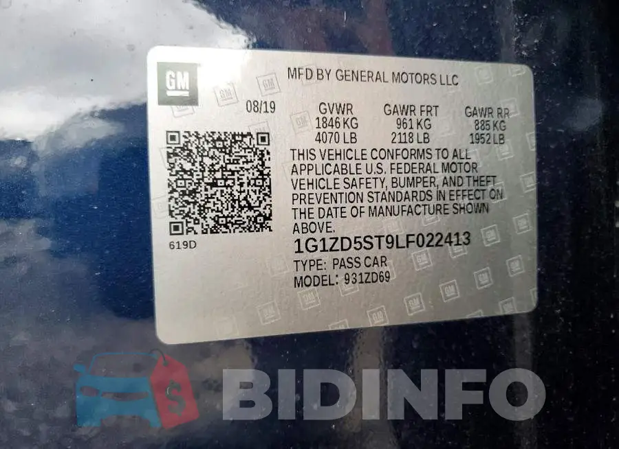 1G1ZD5ST9LF022413 Photo# 12