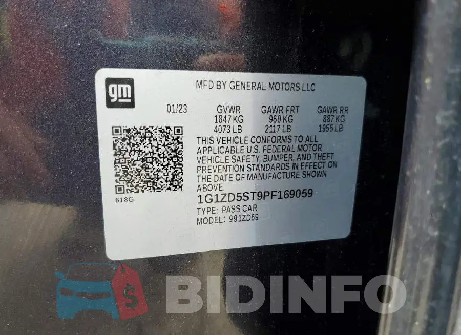 1G1ZD5ST9PF169059 Photo# 12