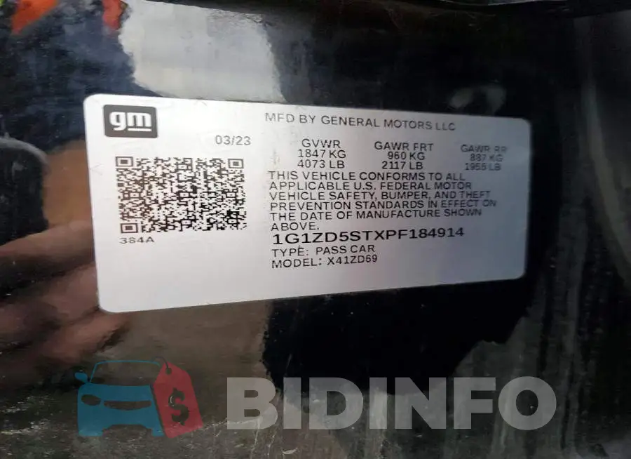 1G1ZD5STXPF184914 Photo# 12