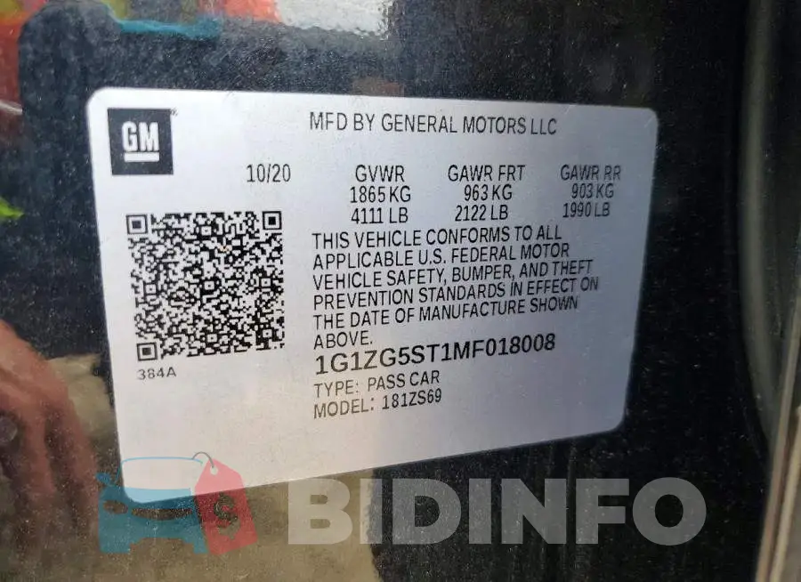 1G1ZG5ST1MF018008 Photo# 12
