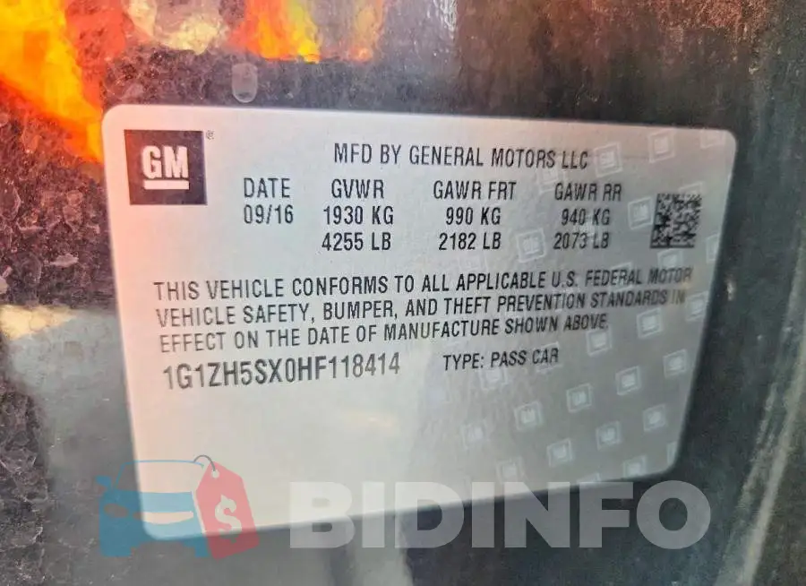 1G1ZH5SX0HF118414 Photo# 12