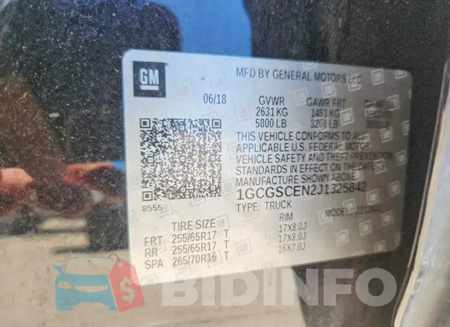 1GCGSCEN2J1325842 Photo# 12