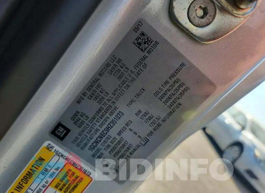1GCNCNEC9HZ351073 Photo# 12