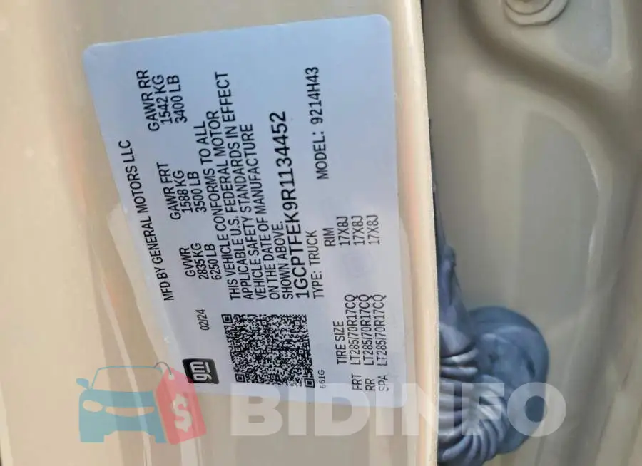 1GCPTFEK9R1134452 Photo# 12