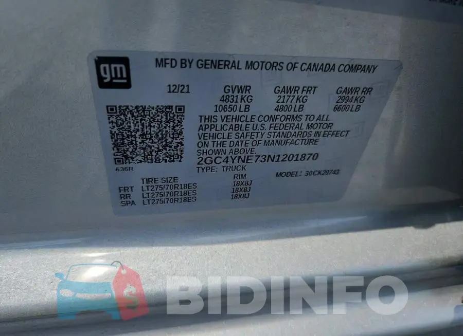 2GC4YNE73N1201870 Photo# 12