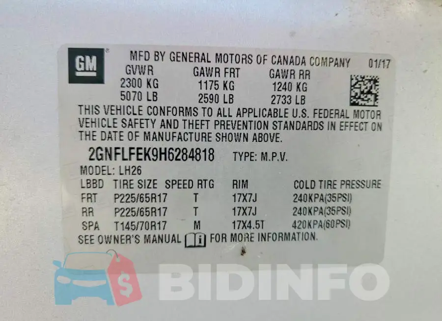 2GNFLFEK9H6284818 Photo# 13