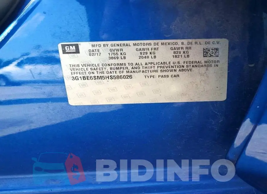 3G1BE6SM5HS586026 Photo# 12