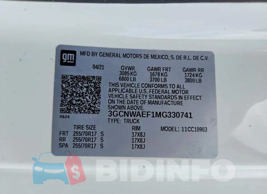 3GCNWAEF1MG330741 Photo# 12