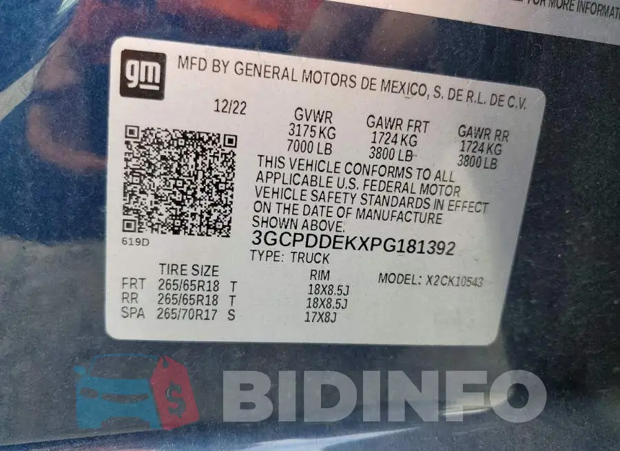 3GCPDDEKXPG181392 Photo# 13