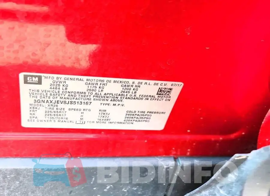 3GNAXJEV8JS513167 Photo# 13