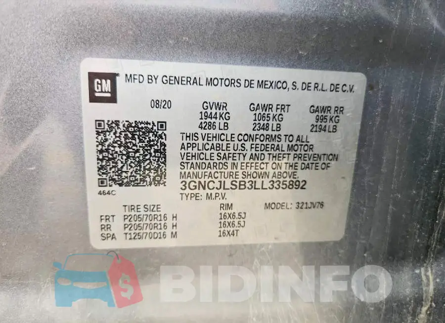 3GNCJLSB3LL335892 Photo# 12