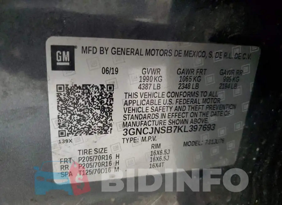 3GNCJNSB7KL397693 Photo# 14