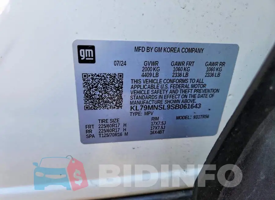 KL79MNSL9SB061643 Photo# 14