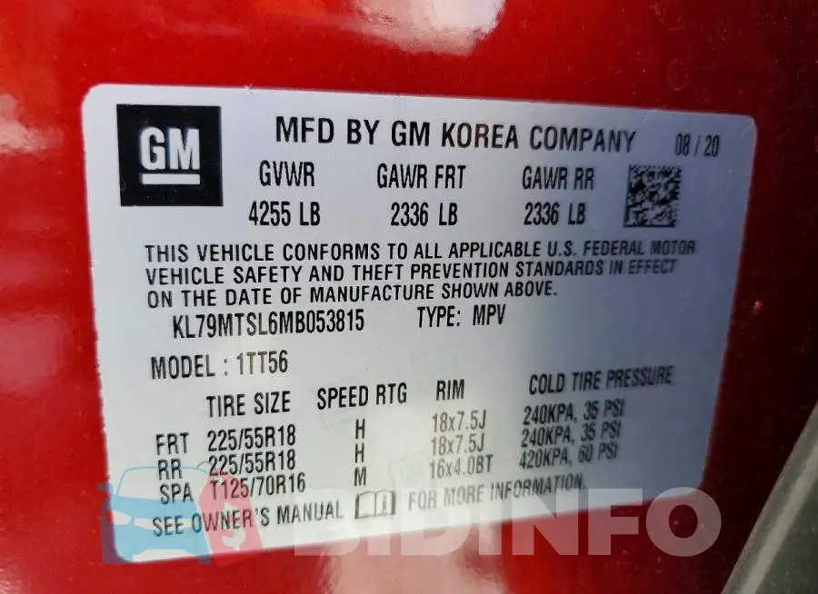 KL79MTSL6MB053815 Photo# 13