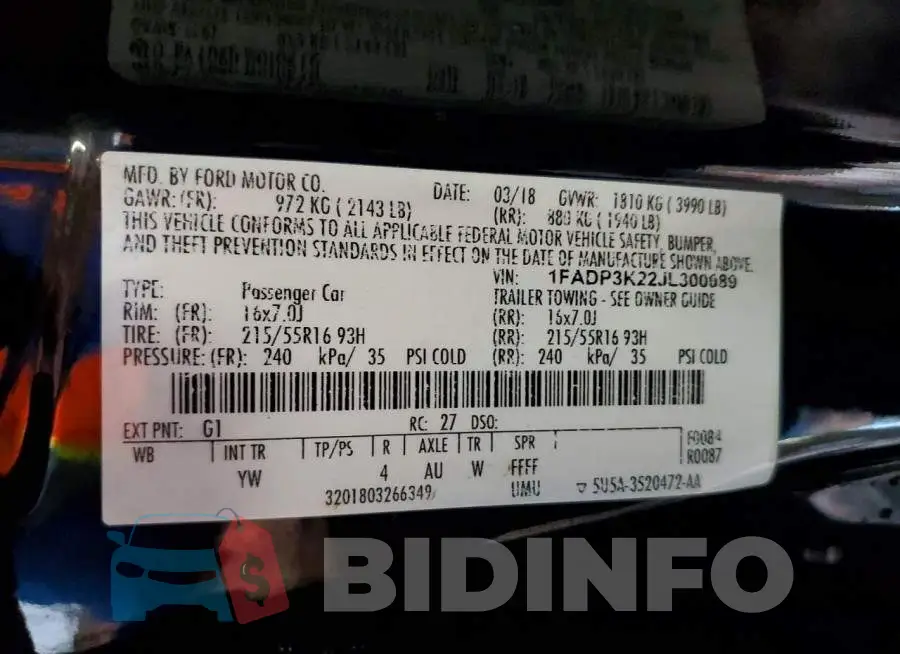 1FADP3K22JL300089 Photo# 12