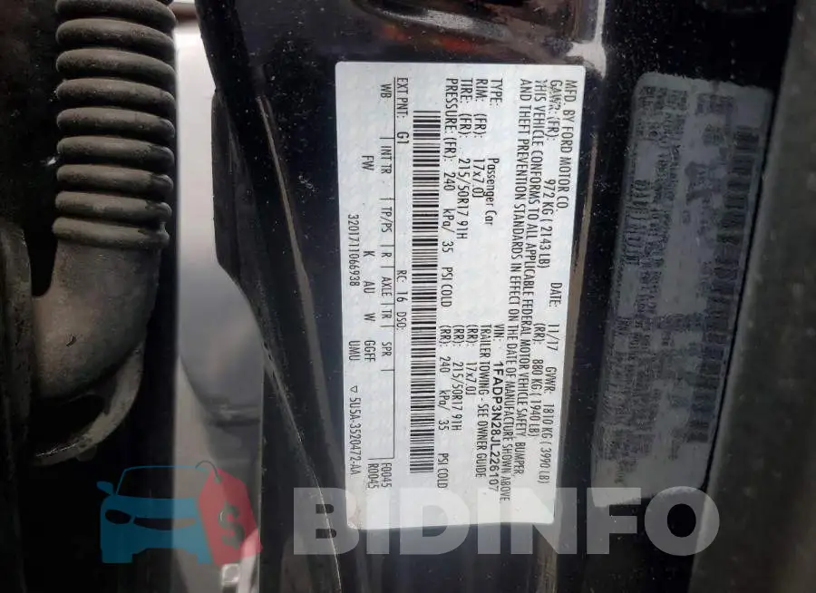 1FADP3N28JL226107 Photo# 13