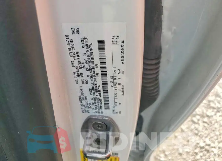 1FMCU0G61NUB98756 Photo# 12