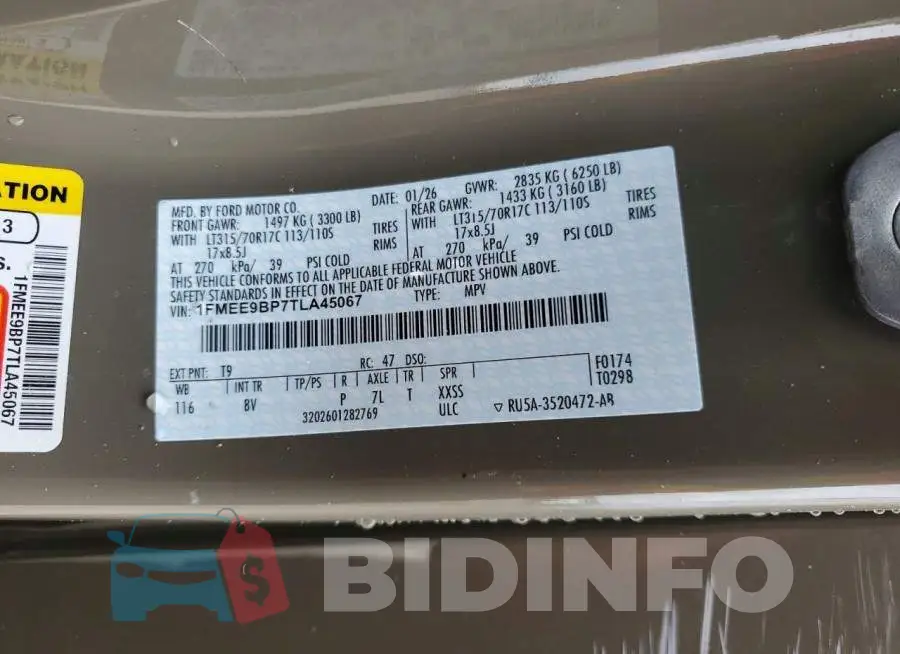 1FMEE9BP7TLA45067 Photo# 14