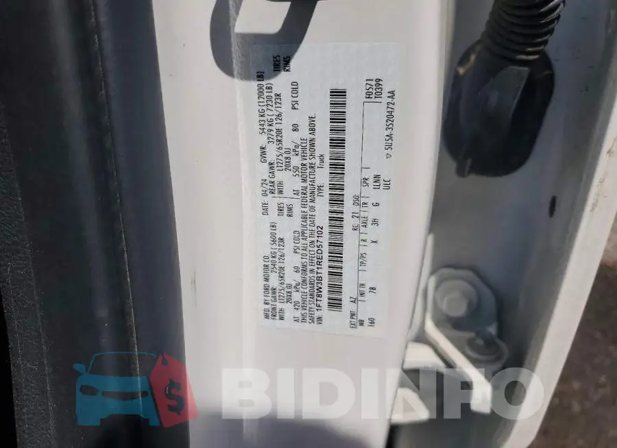 1FT8W3BT1RED57102 Photo# 12