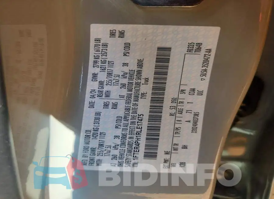 1FTER4PH1RLE17475 Photo# 13