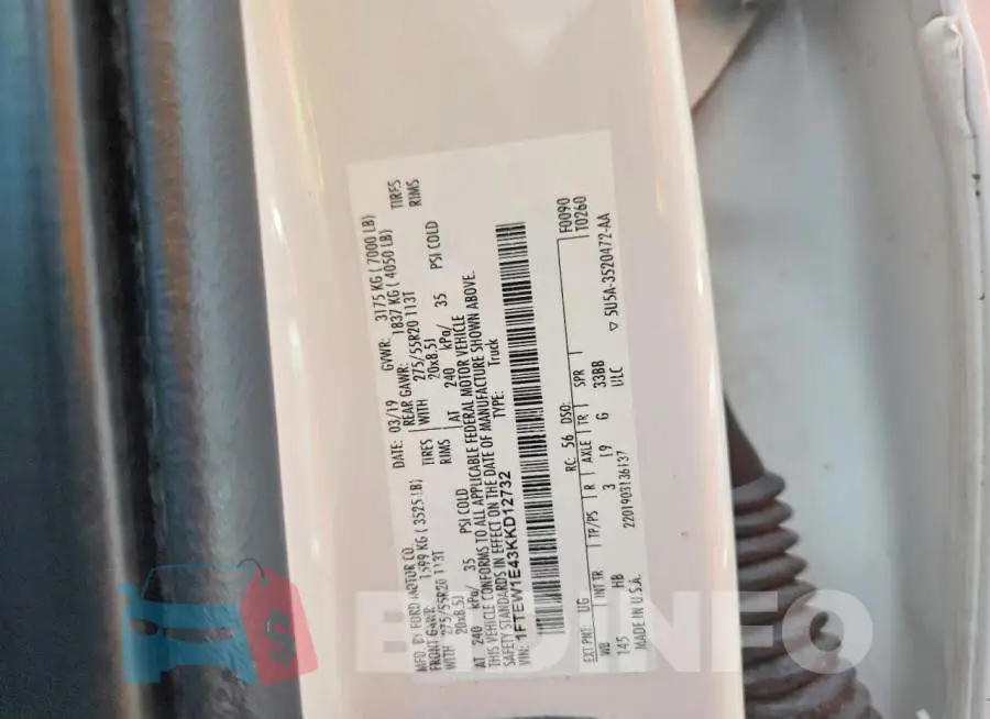 1FTEW1E43KKD12732 Photo# 12