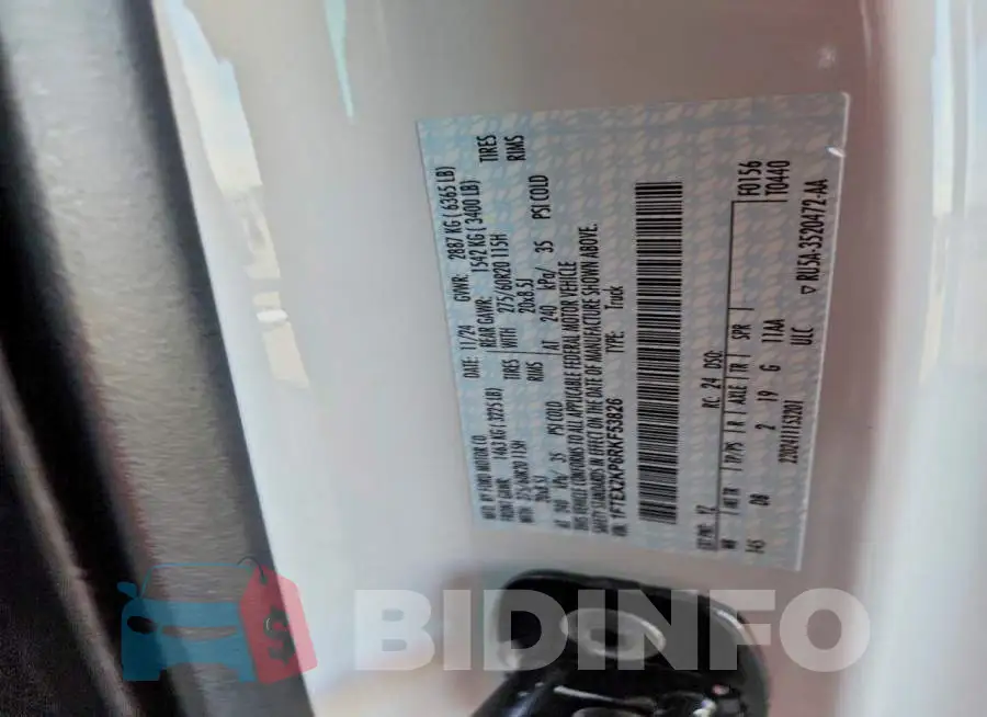 1FTEX2KP6RKF53826 Photo# 12