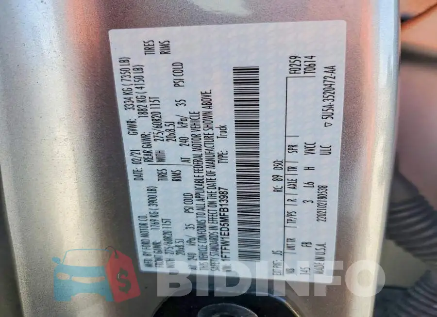 1FTFW1ED5MFB13987 Photo# 12