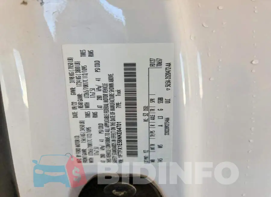 1FTFX1E58NKE64701 Photo# 12