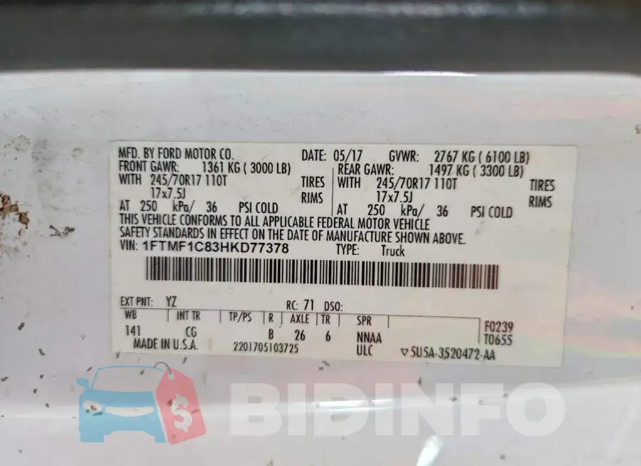 1FTMF1C83HKD77378 Photo# 13