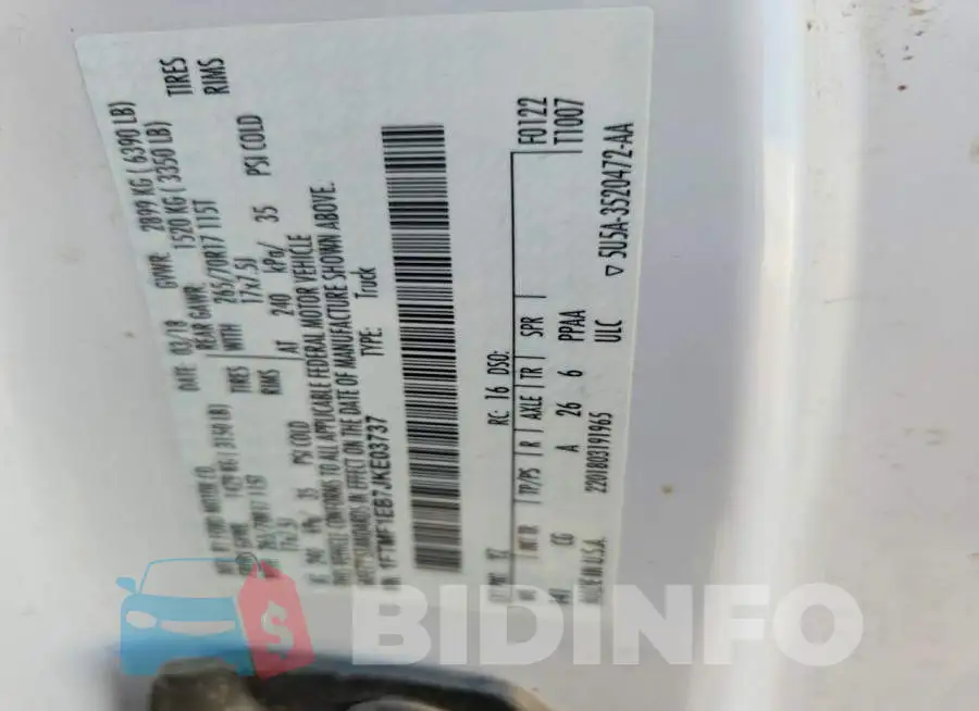 1FTMF1EB7JKE03737 Photo# 12