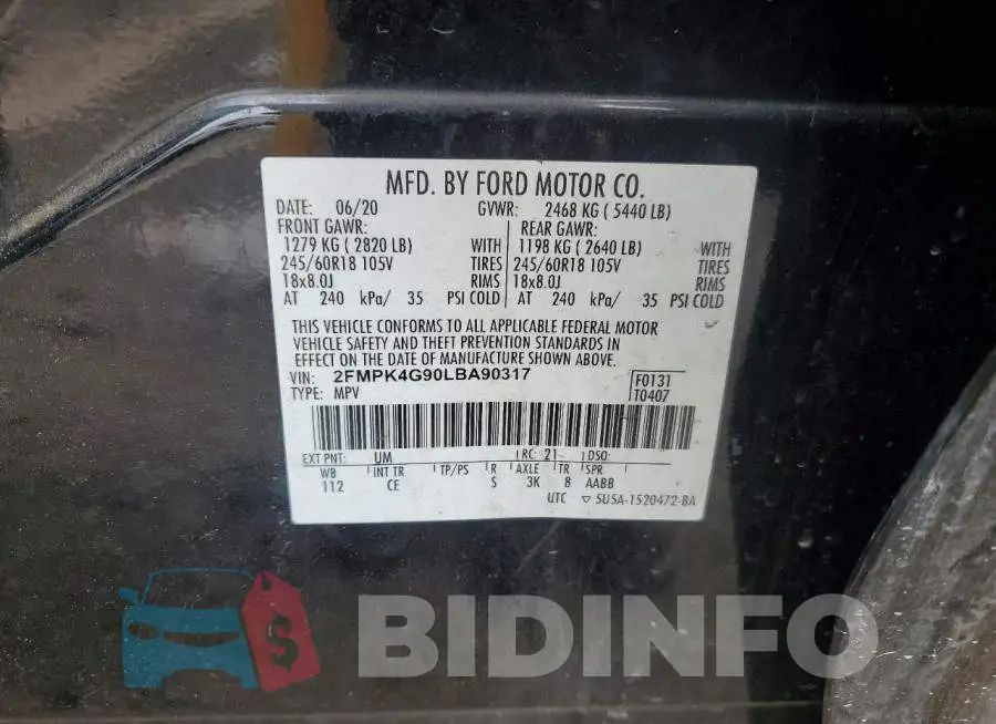 2FMPK4G90LBA90317 Photo# 13