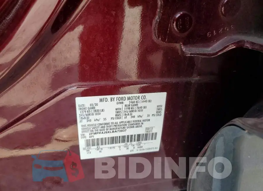 2FMPK4J9XLBA73937 Photo# 13