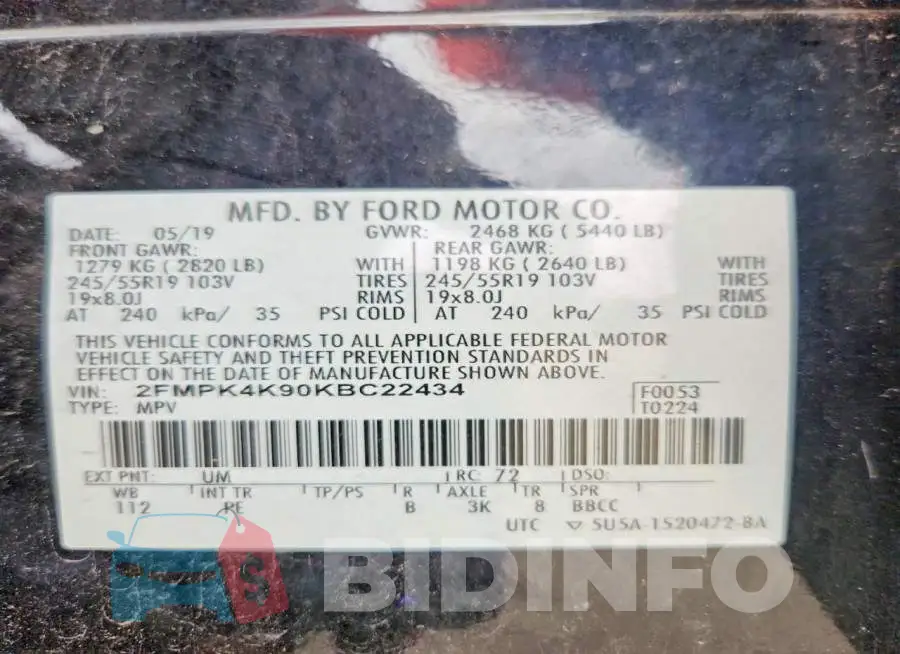 2FMPK4K90KBC22434 Photo# 13