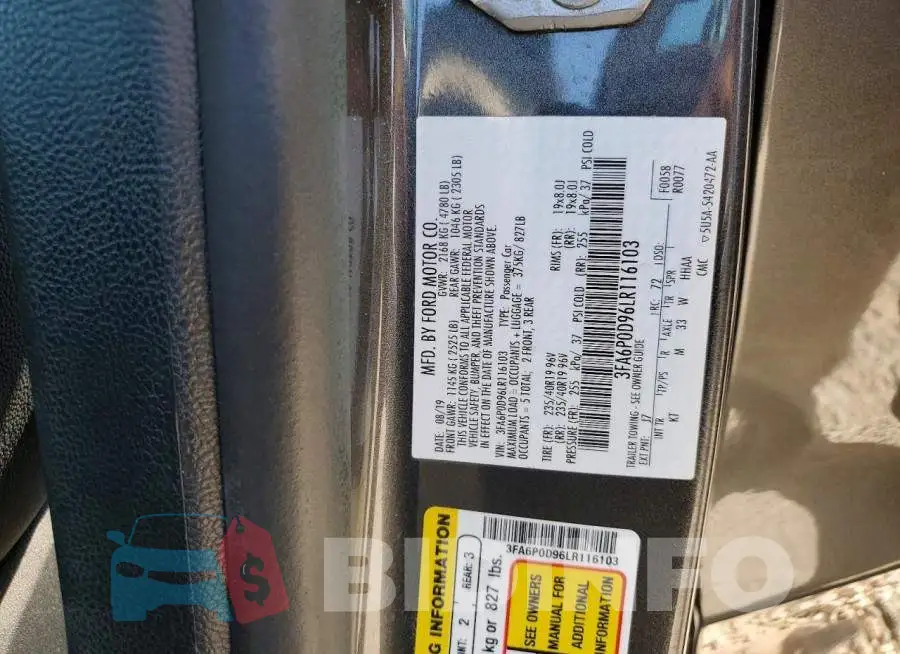 3FA6P0D96LR116103 Photo# 12