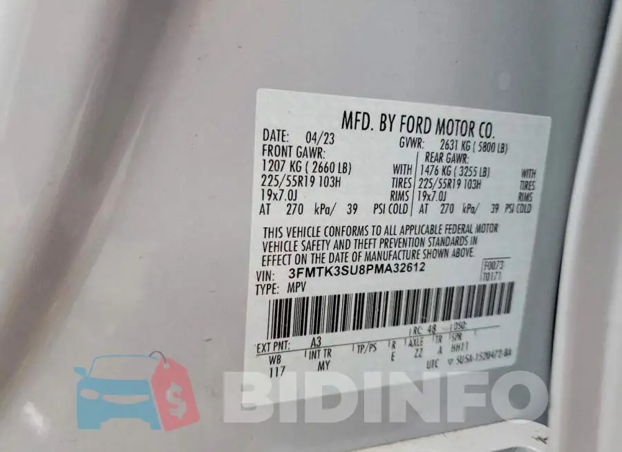 3FMTK3SU8PMA32612 Photo# 13
