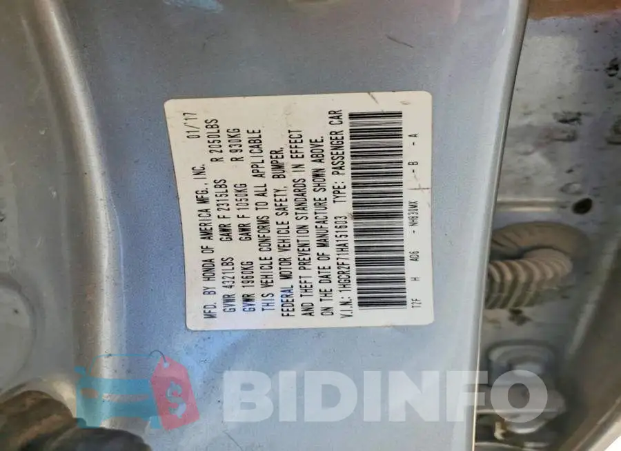 1HGCR2F71HA151603 Photo# 12