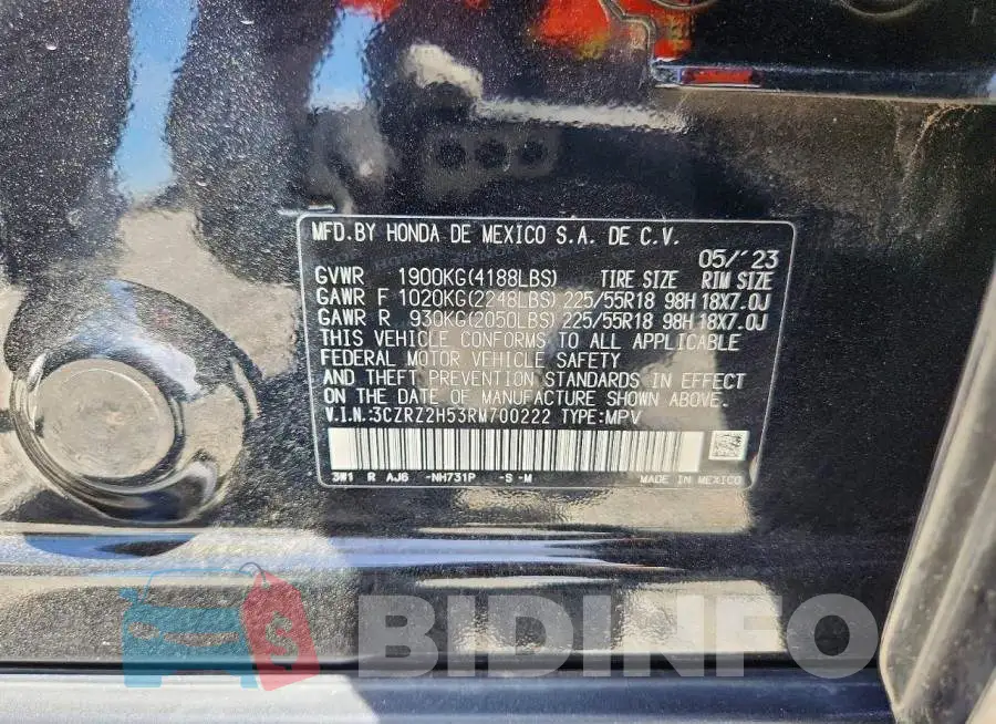 3CZRZ2H53RM700222 Photo# 13